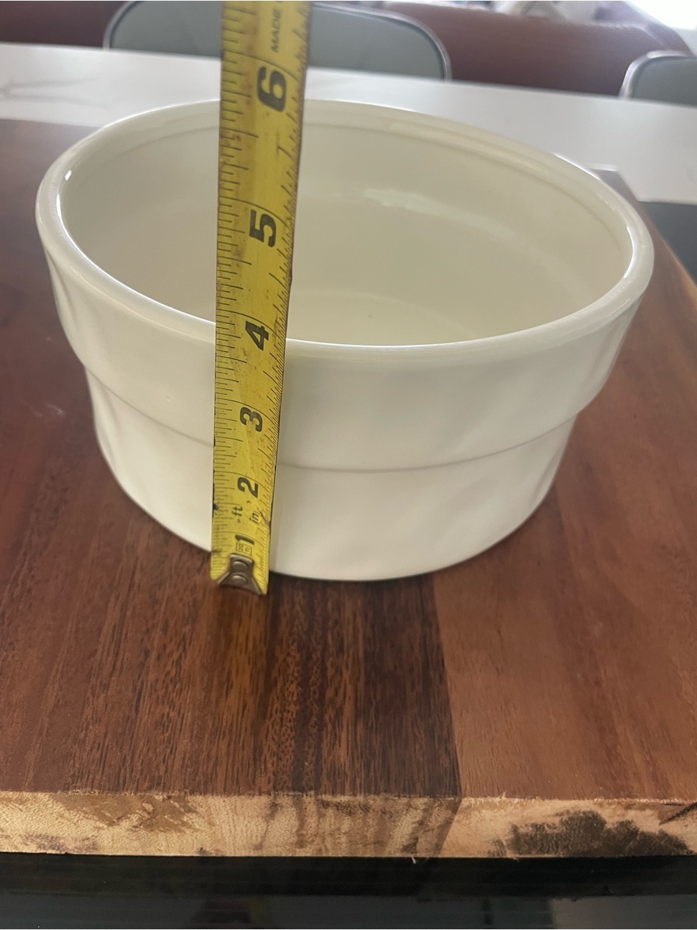 White Ceramic Bread Crock with Black Lettering - Picture 6 of 7